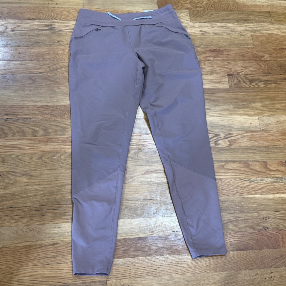 Columbia Womens Brown Mauve Hiking Pants Drawstring Waist Zipper Pockets Small